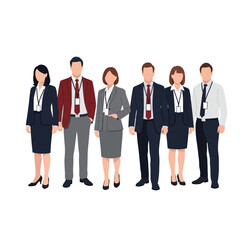 Obraz premium Business Team Vector Illustration People in Suits Group of Professionals Corporate Meeting Stock Image Modern Design