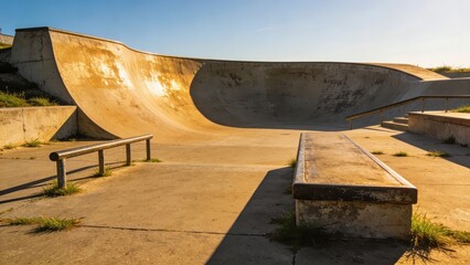 Vacant community skate park