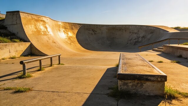 Vacant community skate park