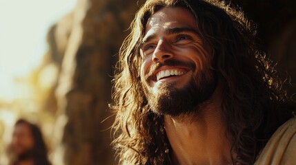 Portrait of happy smiling Jesus Christ