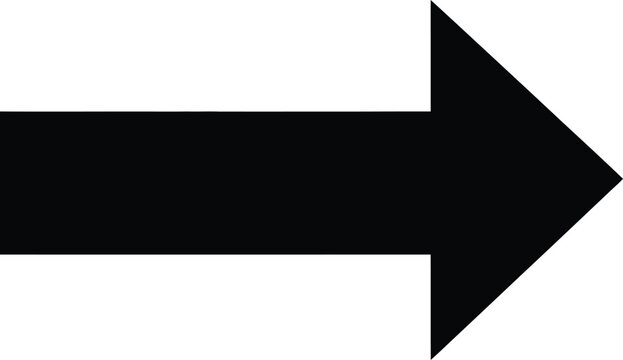 A black right pointing arrow graphic symbol