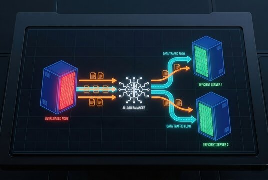 Server load balancing optimization with holographic AI agent