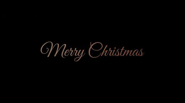 Merry Christmas Orange Gradient Handwritten Cursive Animation with Elegant Calligraphy Text