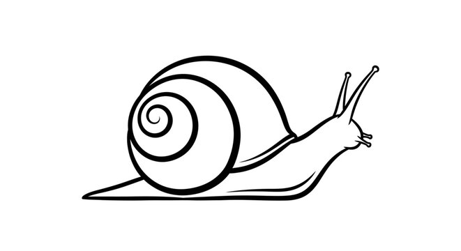 snail on a white background