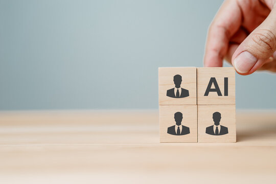 Concept of artificial intelligence replacing human roles, illustrating workforce automation, job displacement, digital transformation, and evolving future of work in modern business environments.