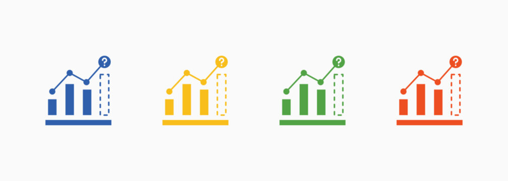 Forecasting Icon Set Color Multiple Style Collection Element For Design