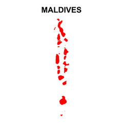 Maldives island map symbol shape, travel web flat concept icon vector illustration .