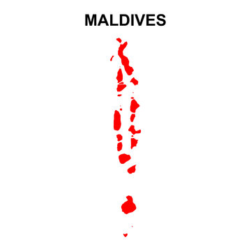Maldives island map symbol shape, travel web flat concept icon vector illustration .