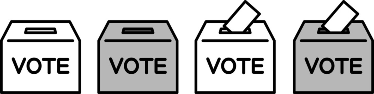 投票箱のアイコン。（Ballot box icon.）
