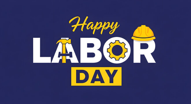 Happy labor day celebrations honoring workers and labor unions on september labor day weekend