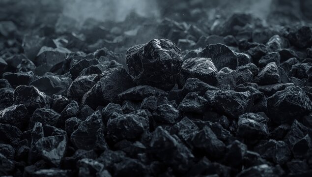 Abundant coarse black anthracite coal for mining.
