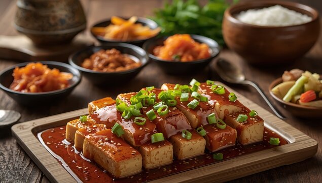Braised Tofu Korean Style - Dubu Jorim