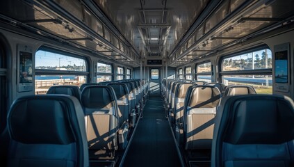 Naklejka premium Driverless train seats in New South Wales, Australia