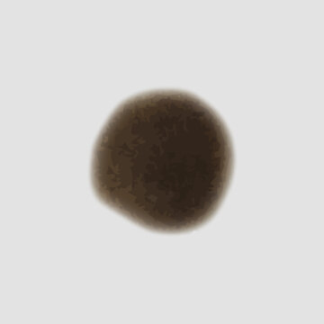 A dark burnt spot on paper, realistic effect. A round burn mark.
