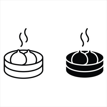 hand drawn vector illustration of dim sum