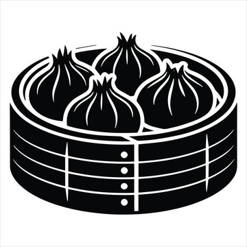 hand drawn vector illustration of dim sum
