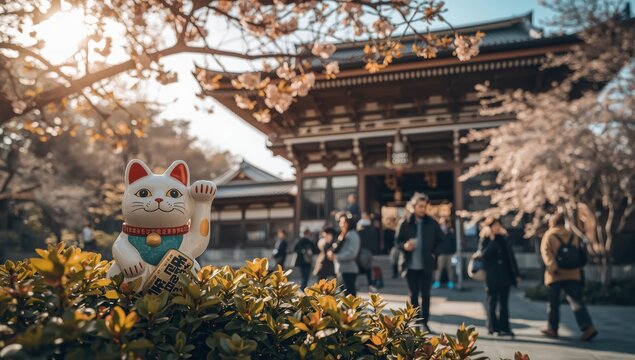 Lucky cat at Gotokuji Temple, Tokyo