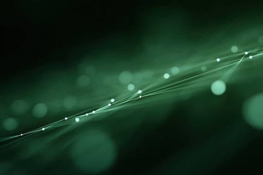 abstract green circuit grid background with glowing nodes and digital connectivity futuristic technology design