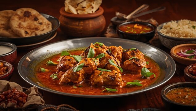 Spicy Chicken Sukka Masala Sauce with Curry Leaves.