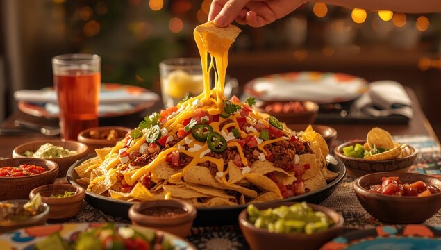 Vibrant Tex Mex Nacho Moment