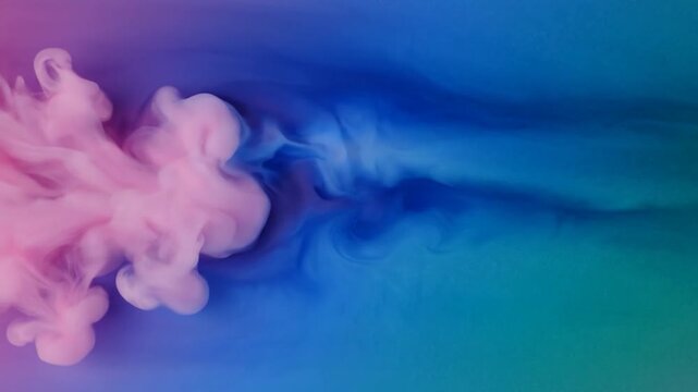 Colorful Ink Cloud in Water Background.