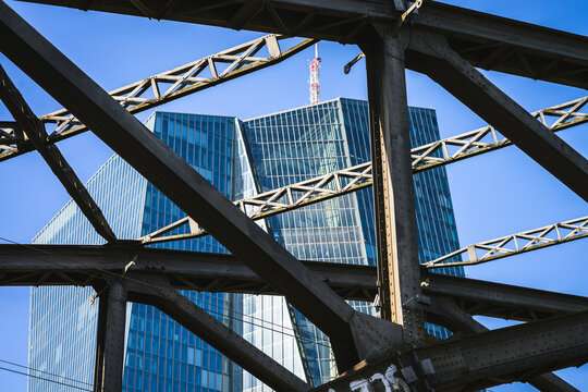 Hafenpark, Frankfurt am Main , Deutschherrenbr&uuml;cke