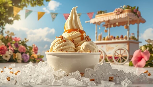 vanilla ice cream mixture