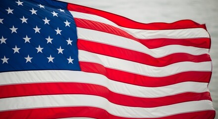 Fototapeta premium Memorial day tribute with the american flag waving high