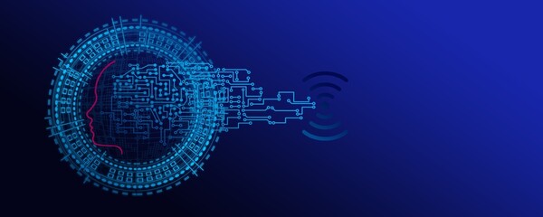 Obraz premium Quantum Computing and Artificial Intelligence Concepts