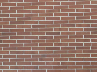 Ściana z czerwonej płaskiej cegły © Asada