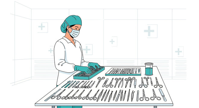Basic Operating Room Instruments Drawing Operating Room Instruments Drawing