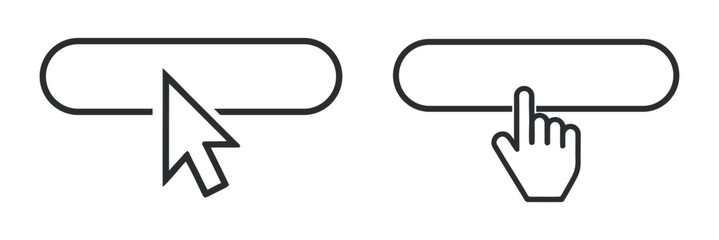 Cursor Clicking Button Finger Pressing Interactive Element UI Design Concept Minimalist Vector Graphic © MOHAMMAD