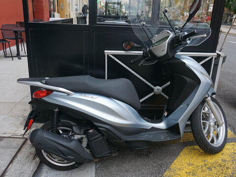 Monte-Carlo, Monaco - March 09, 2026: The Piaggio Medley scooter at Monte-Carlo, Monaco