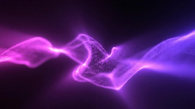 Purple Light Wave Energy Flow Animation.