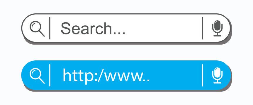 Google search bar. Classic Search window with shadow on withe background. Search window with shadow on white background. Vector illustration EPS10