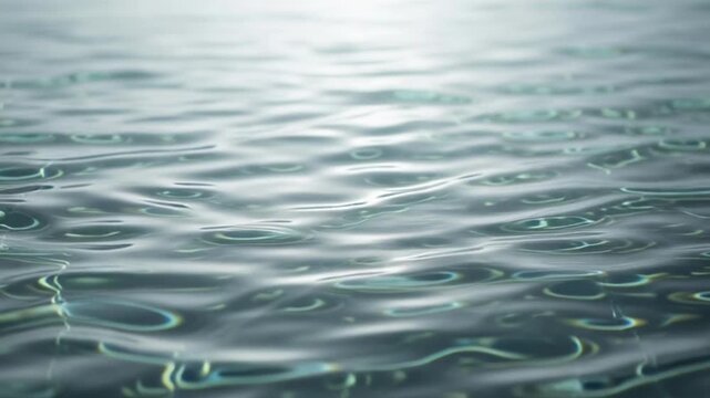 close-up of rippling water surface with sunlight reflection
