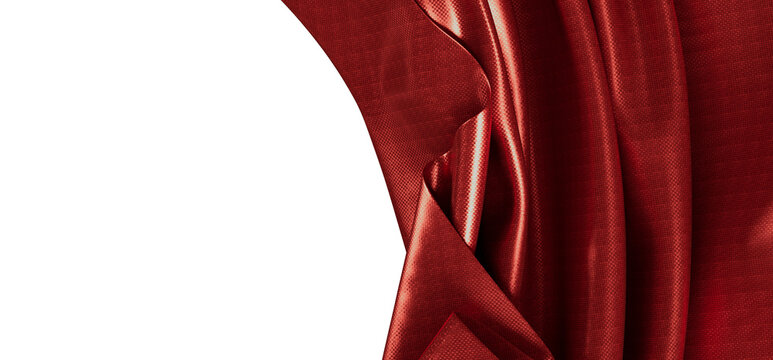 Luxurious red fabric background with soft folds and texture, perfect for design and more.