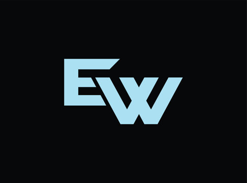 Ew logo design with modern typography and clean lines