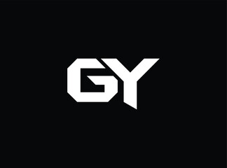 Fototapeta premium Gy white modern logo design on transparent background for business identity