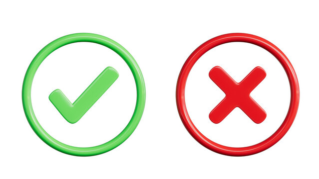 Green Check and Red Cross Icons