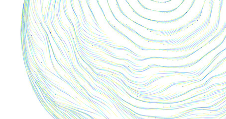 Fototapeta premium Abstract artwork featuring a flowing pattern of colored lines, creating a visual texture and sense of movement. Ideal fo
