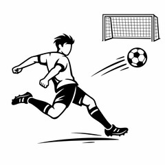 Jugador de fútbol en acción © Daniel