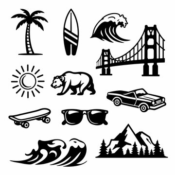 Iconos ic&oacute;nicos de California