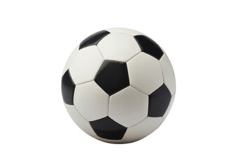 Fototapeta premium Soccer ball black and white sports football isolated on a transparent background
