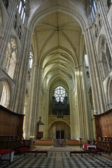 Fototapeta premium Nef gothique de la cathédrale de Meaux. France