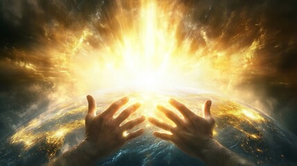 God Created the Universe by Sweeping Over the Waters and Declaring, Let There Be Light