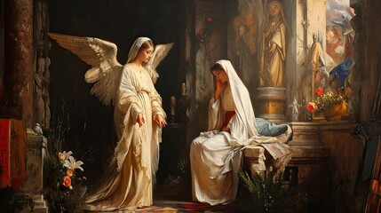 Naklejka premium the Annunciation to the Blessed Virgin Mary