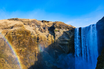 Tęcza przy wodospadzie Skógafoss 2025 © Krzysiek Cegiełka