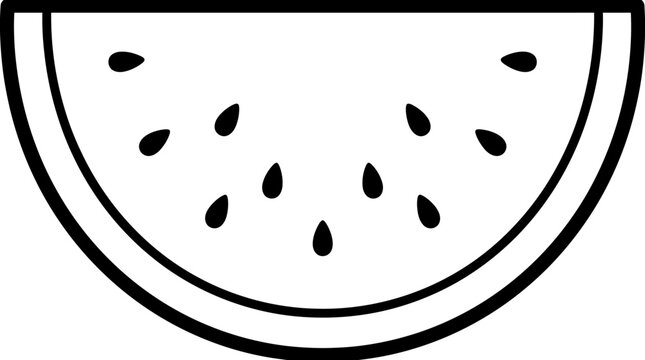 Watermelon Fruit Slice Illustration.