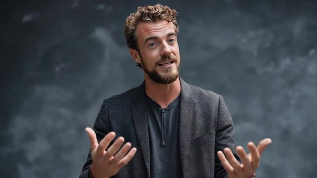 Confident speaker engaging an audience at a corporate event in a modern venue with dynamic presentation skills during a motivational talk